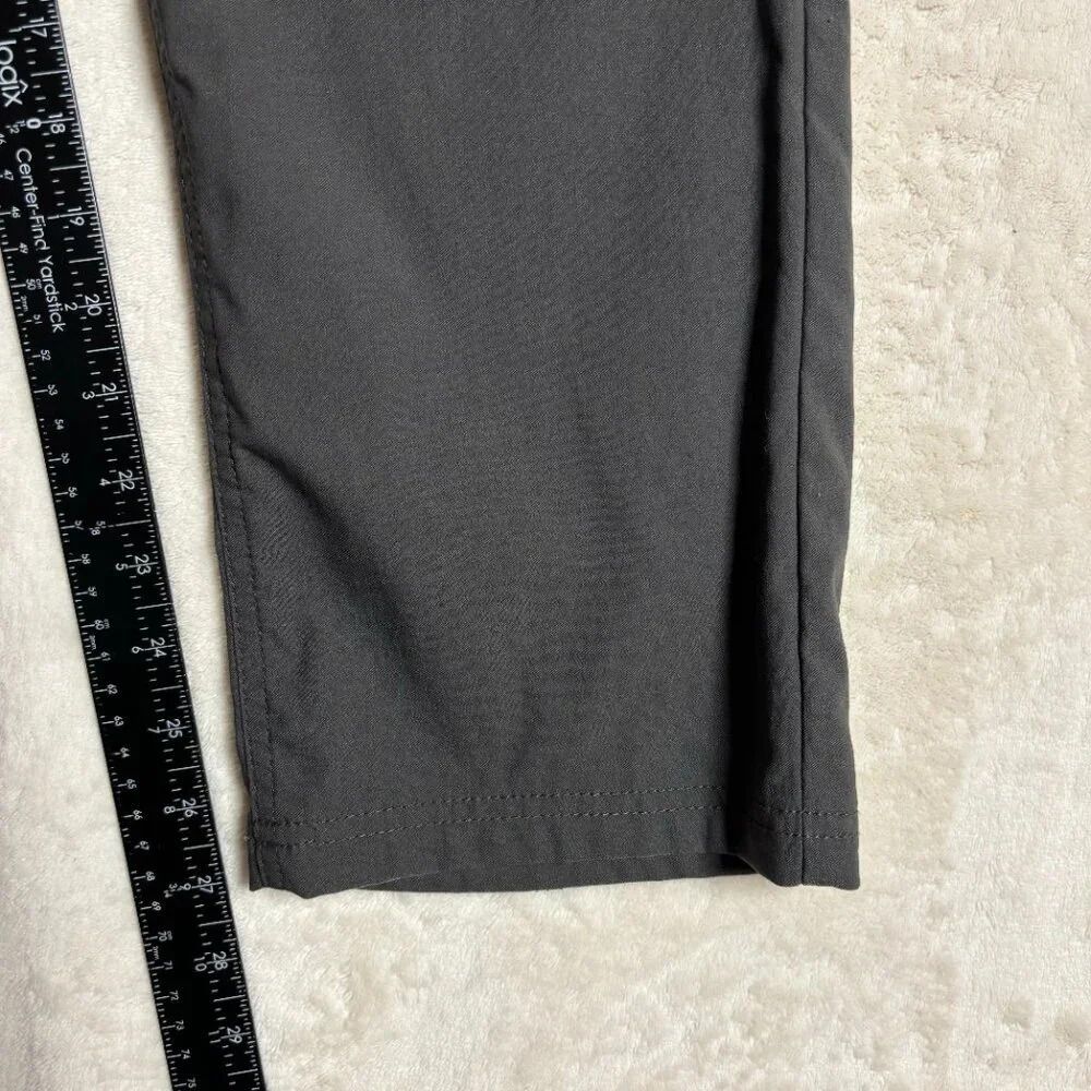 Prana‎ Womens Brion II 5-Pocket Pants Grey Lightweight Straight Fit Nylon 33x27
